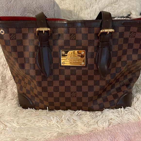 100% Authentic Louis Vuitton Hampstead MM Damier Ebene Tote Bag